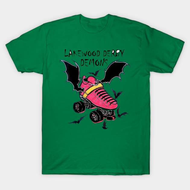Lakewood Derby Demons Logo T-Shirt by KazArtDesigns